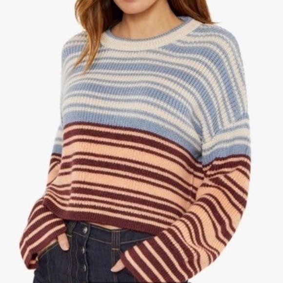 Cinq A Sept Malia Chunky Knit Striped Sweater S - Picture 1 of 9